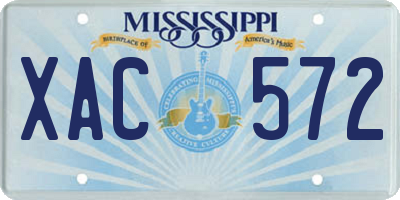 MS license plate XAC572