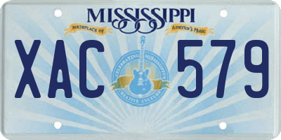 MS license plate XAC579