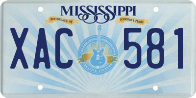 MS license plate XAC581
