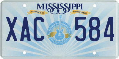 MS license plate XAC584
