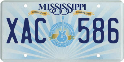 MS license plate XAC586