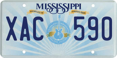 MS license plate XAC590