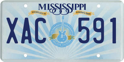 MS license plate XAC591