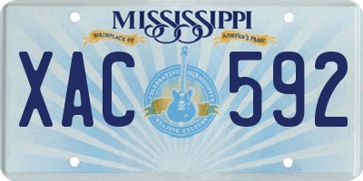 MS license plate XAC592