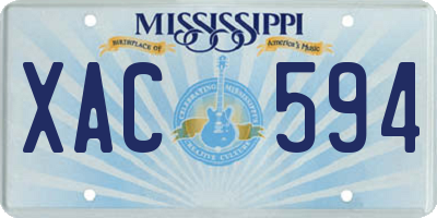 MS license plate XAC594
