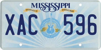 MS license plate XAC596