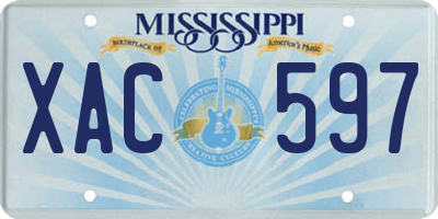 MS license plate XAC597
