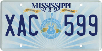 MS license plate XAC599