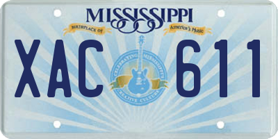 MS license plate XAC611