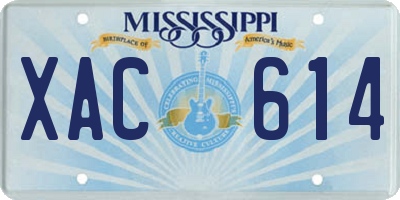 MS license plate XAC614