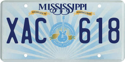 MS license plate XAC618