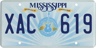 MS license plate XAC619