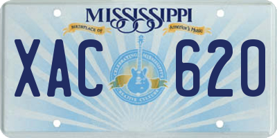 MS license plate XAC620