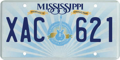 MS license plate XAC621