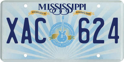 MS license plate XAC624