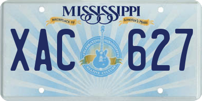 MS license plate XAC627