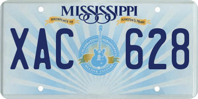 MS license plate XAC628