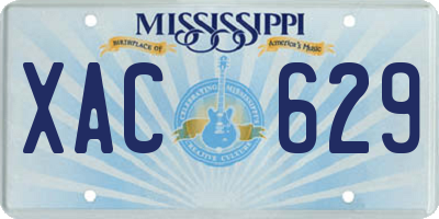 MS license plate XAC629