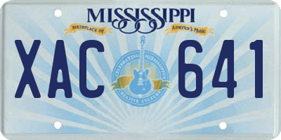 MS license plate XAC641