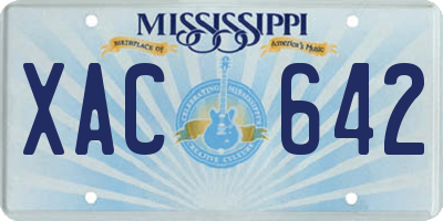 MS license plate XAC642