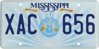 MS license plate XAC656