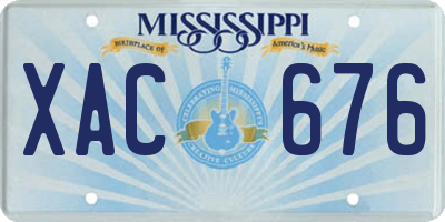 MS license plate XAC676
