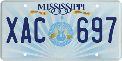 MS license plate XAC697