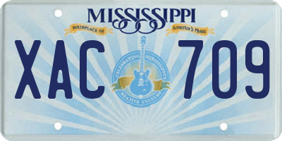 MS license plate XAC709