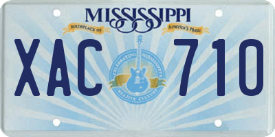MS license plate XAC710