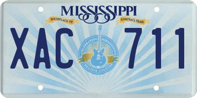 MS license plate XAC711