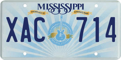 MS license plate XAC714