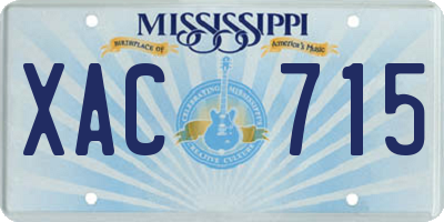 MS license plate XAC715