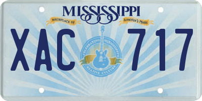 MS license plate XAC717