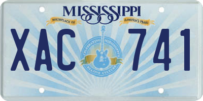 MS license plate XAC741