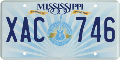 MS license plate XAC746