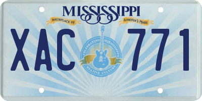 MS license plate XAC771