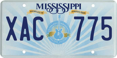 MS license plate XAC775