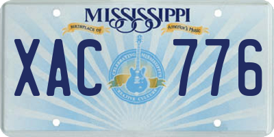 MS license plate XAC776