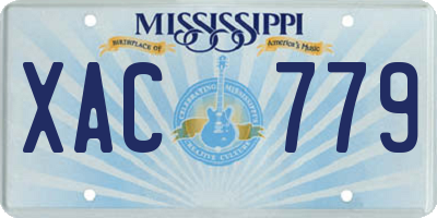 MS license plate XAC779