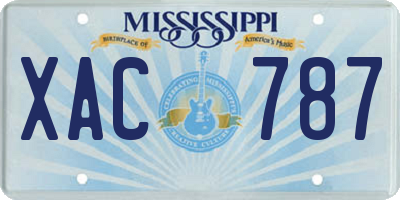 MS license plate XAC787