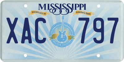 MS license plate XAC797
