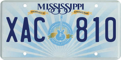 MS license plate XAC810