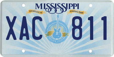 MS license plate XAC811