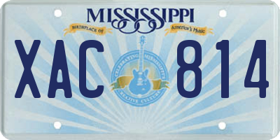 MS license plate XAC814
