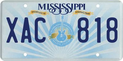 MS license plate XAC818