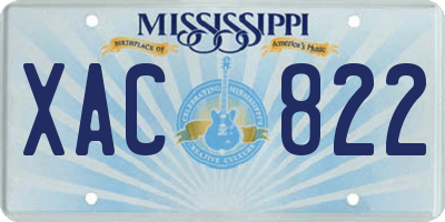 MS license plate XAC822