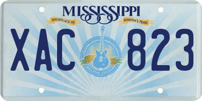 MS license plate XAC823