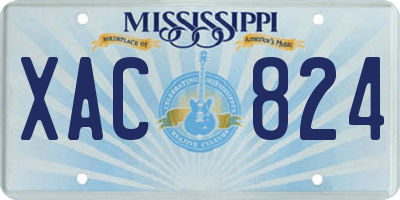MS license plate XAC824