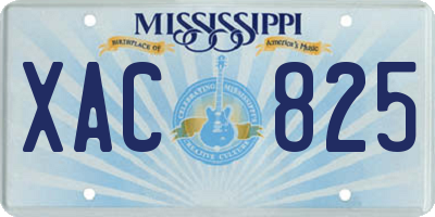 MS license plate XAC825