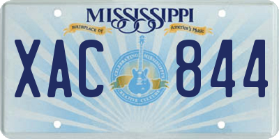 MS license plate XAC844